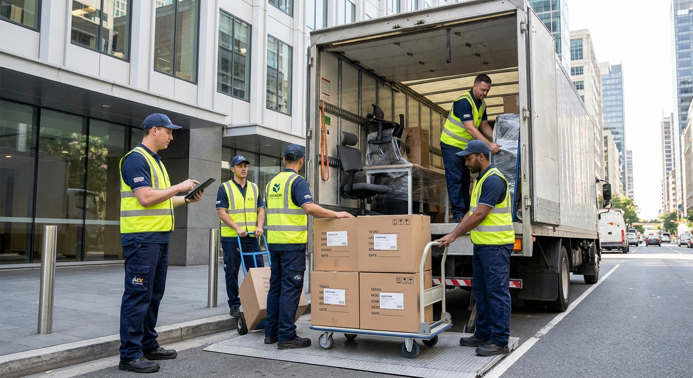 Office movers in Nashville ensuring smooth business relocation with careful planning and teamwork