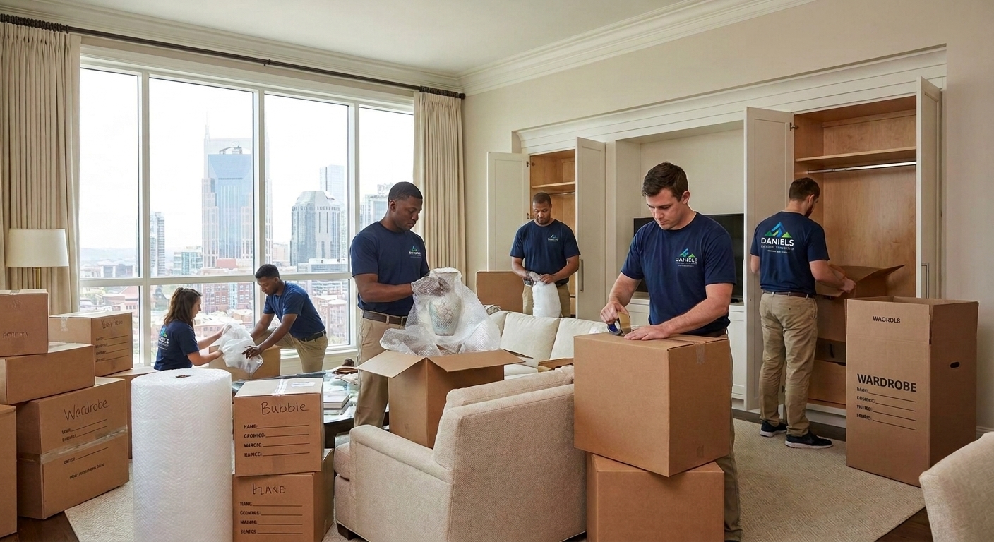 Professional packing services in Nashville for large moves